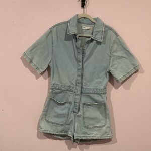 Light Blue Denim Short Sleeve Jacket